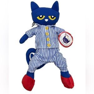 Pete The Cat Bedtime Blues Plush 12inch Blue Kitty Kids Book Character Pajamas